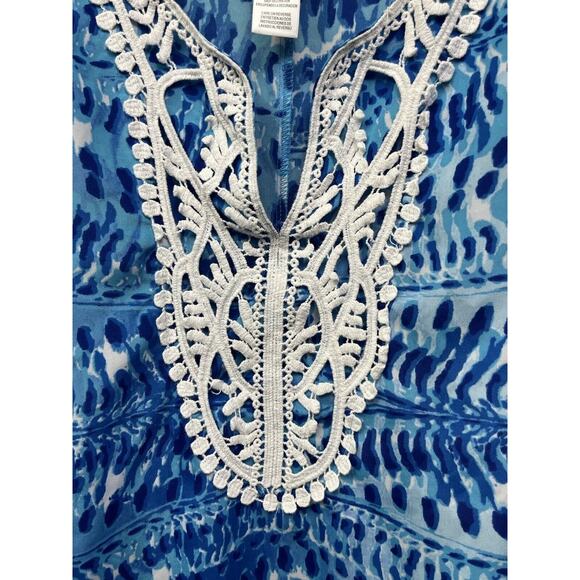 Mark by Avon Swim Cover Womens‎ Large blue watercolor crochet accents - Picture 6 of 6